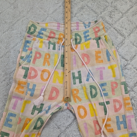 Anthropologie Joggers Womens S Pink Pride Graphic Luke John Matthew Arnold - Picture 5 of 10